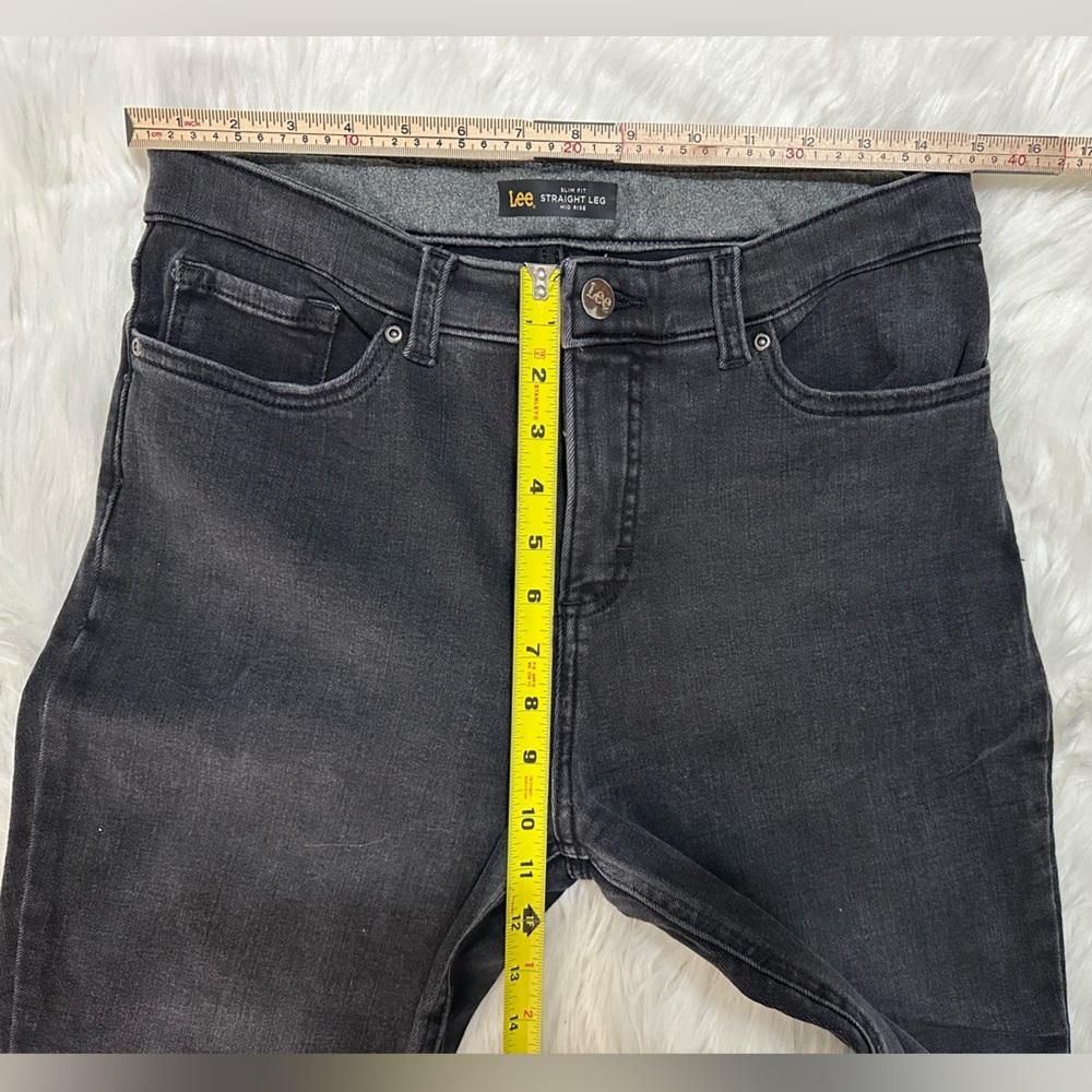 WOMEN’S LEE SLIM FIT STRETCH STRAIGHT LEG MID RISE JEANS SIZE 10 MEDIUM - Picture 6 of 10